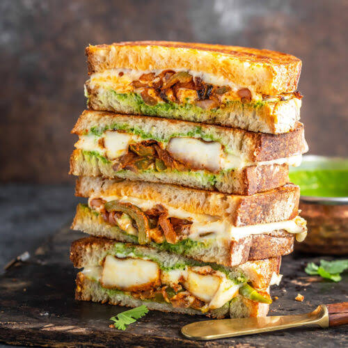 Paneer Tikka Veg. Grilled Sandwich